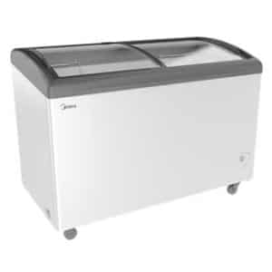 midea 254l curved glass chest freezer